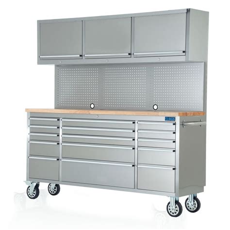 stainless steel tool box homebase|workbench with tool box.